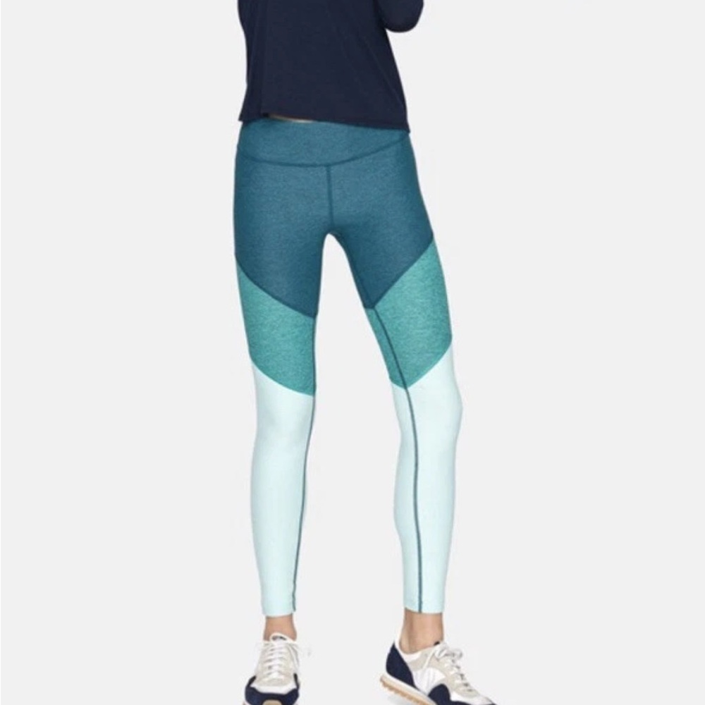 Outdoor Voices Teal and Light Blue Leggings